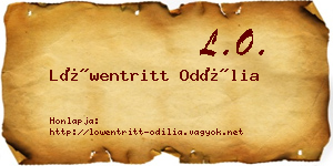 Löwentritt Odília névjegykártya